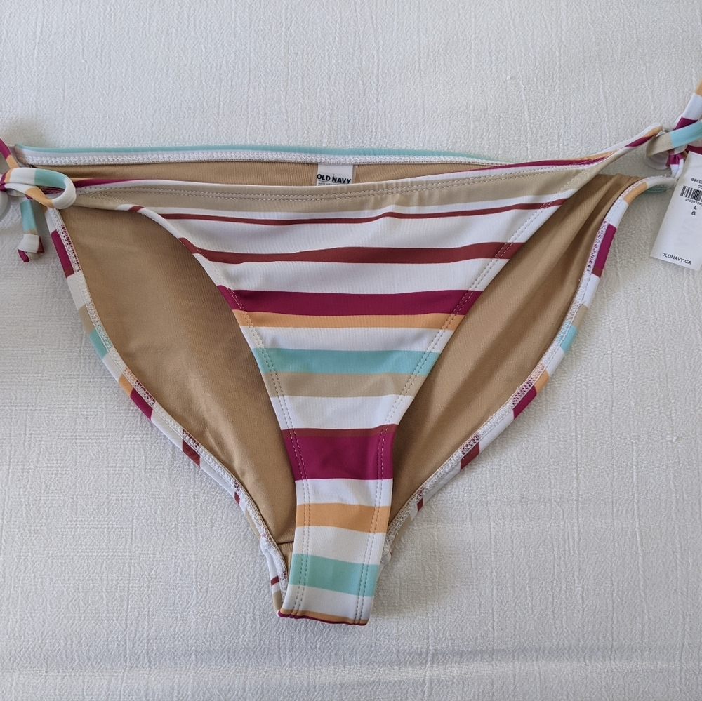 Old Navy striped bikini bottom